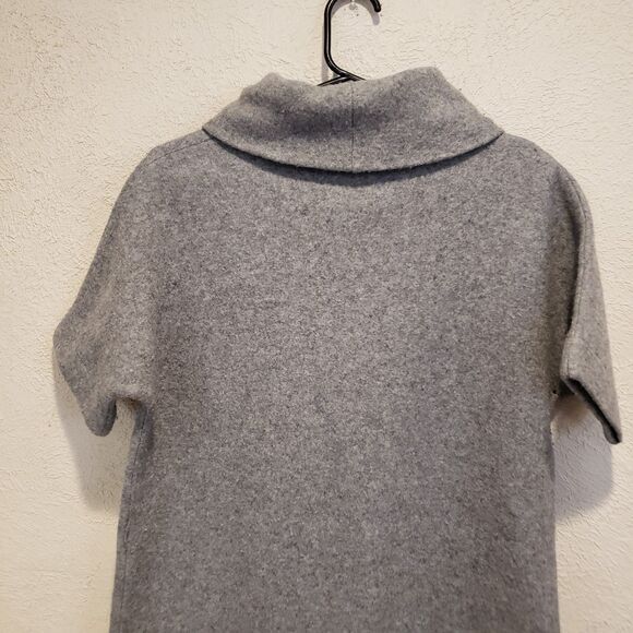 Theory Med Oversize Wool Hombre Gray Black Dress Turtleneck Adelina Nottingham - Picture 5 of 13